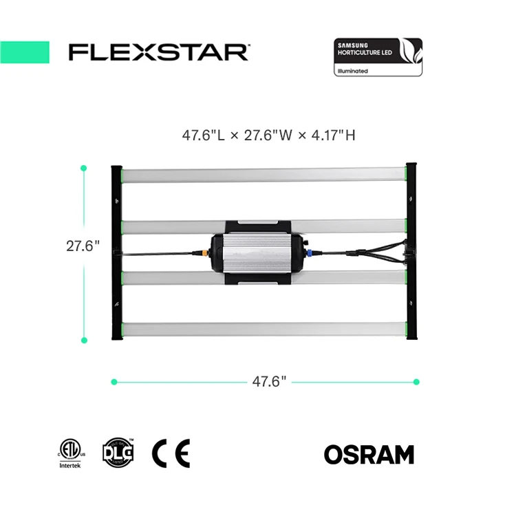 430W Hydroponic Full Spectrum Led Grow Light 4 Bar for LED Grow Light Flex Star 430 Watt