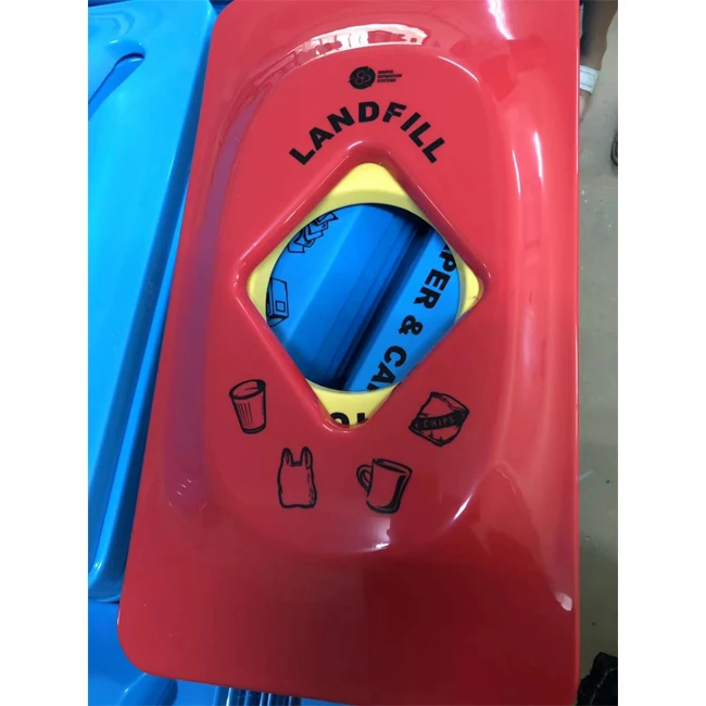 wholesale vacuum forming plastic colored trash cans garbage can covers Lid for trash can