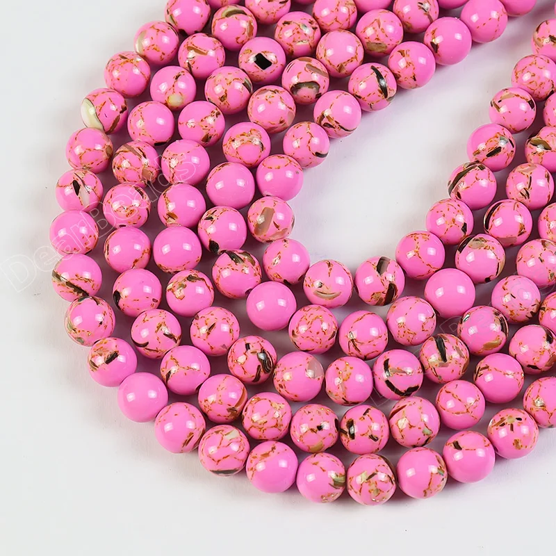 Wholesale Cheap Turquoise Magnesite Shell Bead for Jewelry Making Supplies 4mm 6mm 8mm 10mm 12mm, 38CM 15INCH