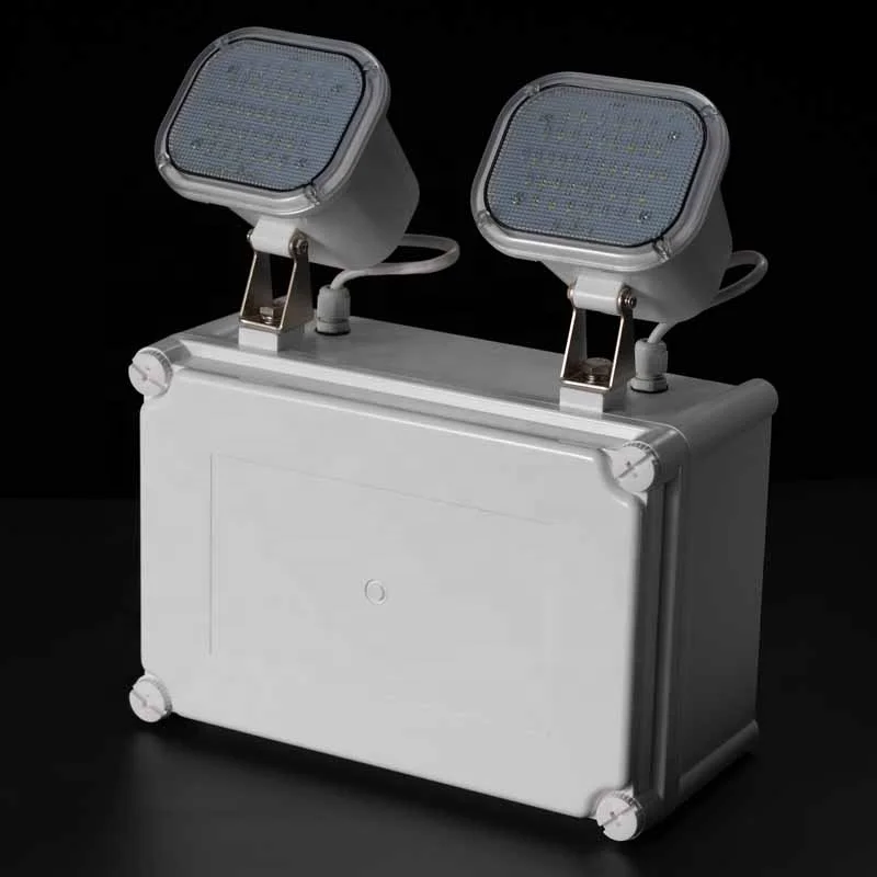 IP65 Waterpoof Lamp Rechargeable Two Head Emergency Light