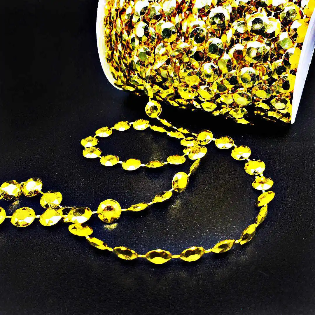 Acrylic crystal beads chain Wedding Party Decor Christmas Tree Beads Garland Chain Wedding Christmas and Holiday DIY Supplies