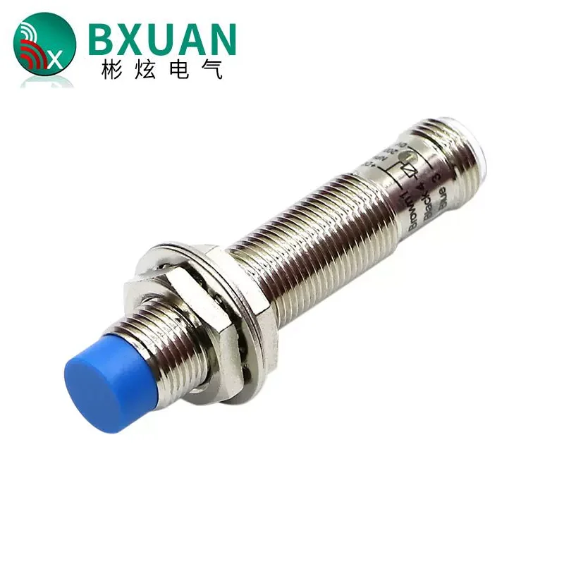 BXUAN 10-30VDC detection distance 6mm three wire output NPN NO M12 proximity sensor inductive proximity switch switch sensor