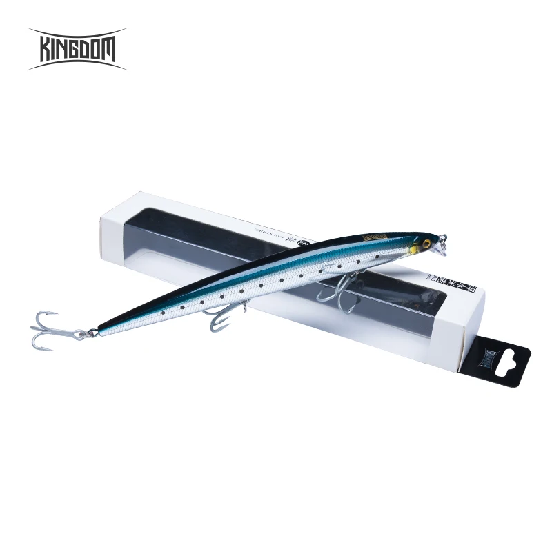 Kingdom best selling minnow fishing lure 5333 ABS plastic saltwater minnow bait 180mm/33g sinking minnow fishing lure for sale