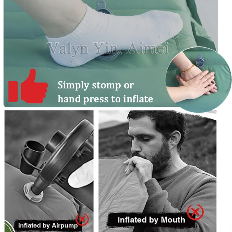 Ultralight Self Inflating Camping Air Mattress Pad Ultra-Thick Camping Pad Sleeping Pad for Backpacking Hiking Traveling Tent