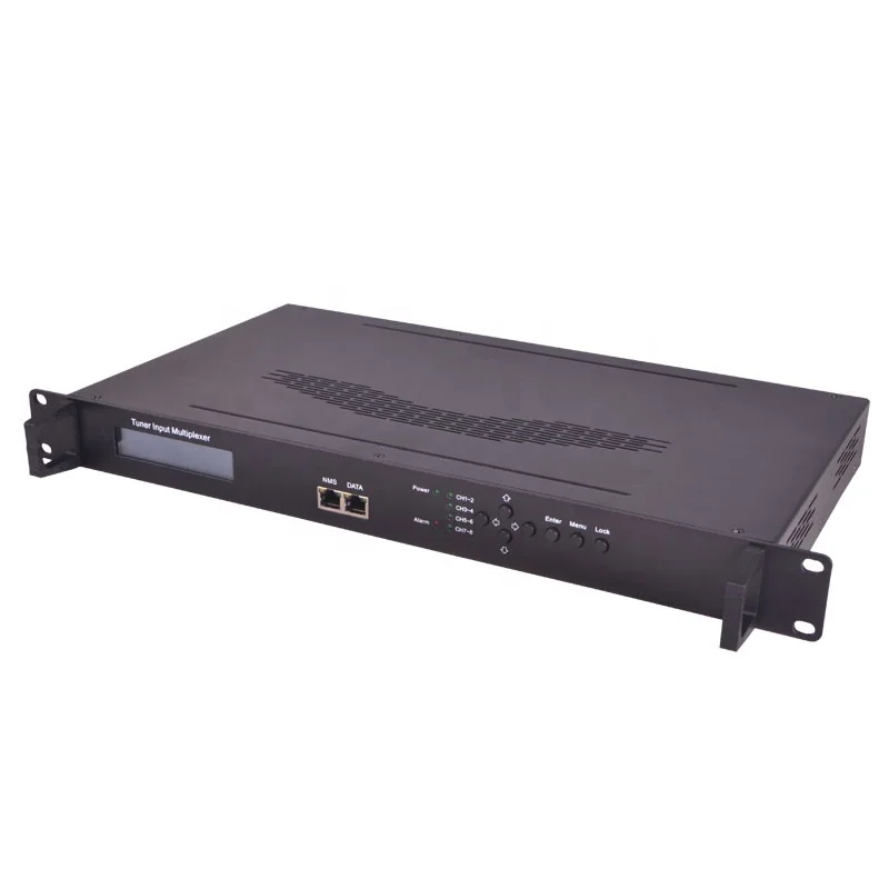 DVB T/S Multiplexer, 2 ASI+6 tuners input 8 channels TV multiplexer
