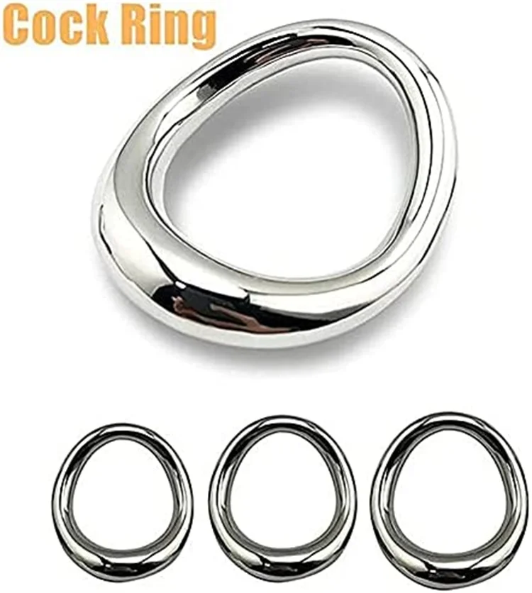 Stainless Steel Irregular Design C Ring Curved Ergonomic Metal Cock Ring 3 Sizes of Penis Ring
