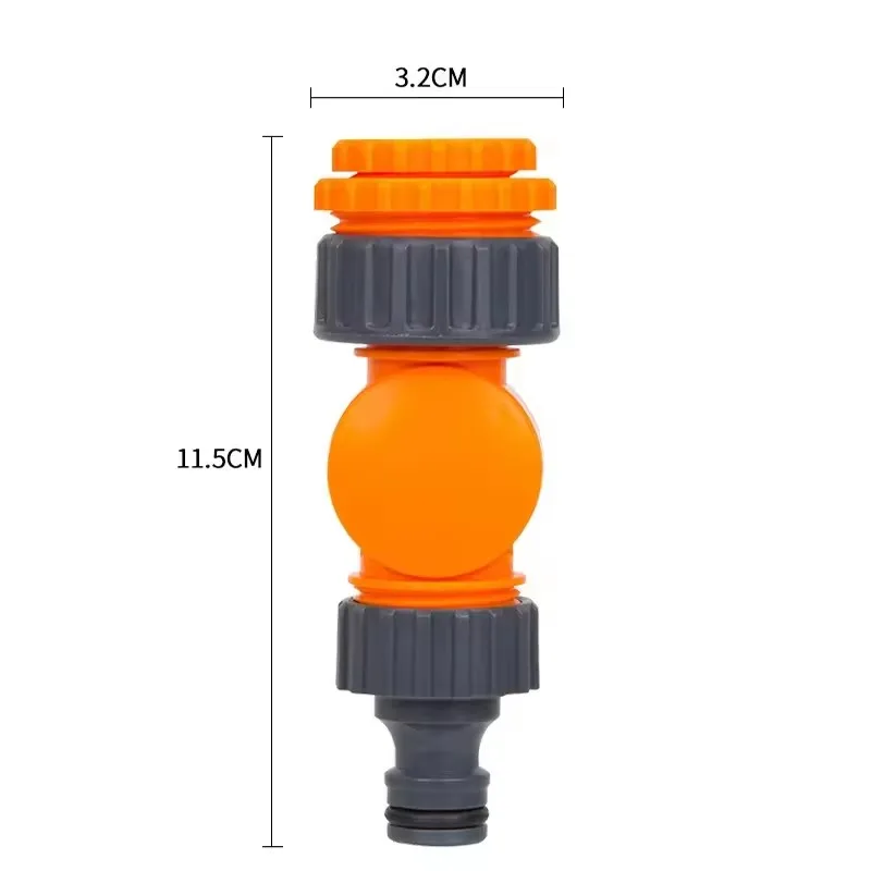 Quick Connector Splitter Degree Free Rotation Hose Fittings Water Tap Splitter Irrigation Water Connector Control Valve 2 Size