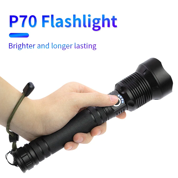LED Waterproof Outdoor Hunting flashlight 5000 Lumens Multifunctional Led Rechargeable Torch Flashlight