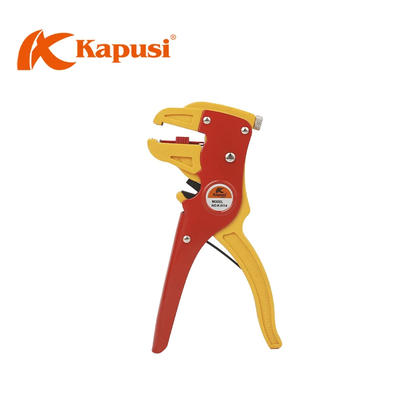 KAPUSI K-9114 Mini Multifunctional Crimp Pliers Automatic Trumpet Wire Stripper Duckbill Bend Nose Bolt DIY OEM Cutting