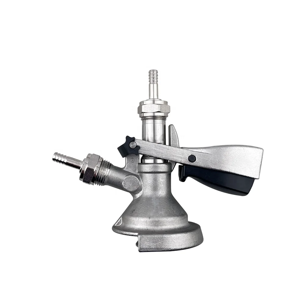 Stainless Steel A-type Keg Coupler Draft Beer Dispenser with Relieve Valve