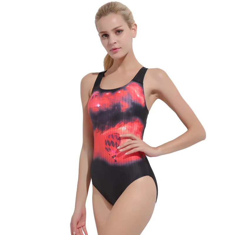 Hot sale high elastic competitive womens swimming suit one-piece fitness sublimated tank suit swimwear swimsuit