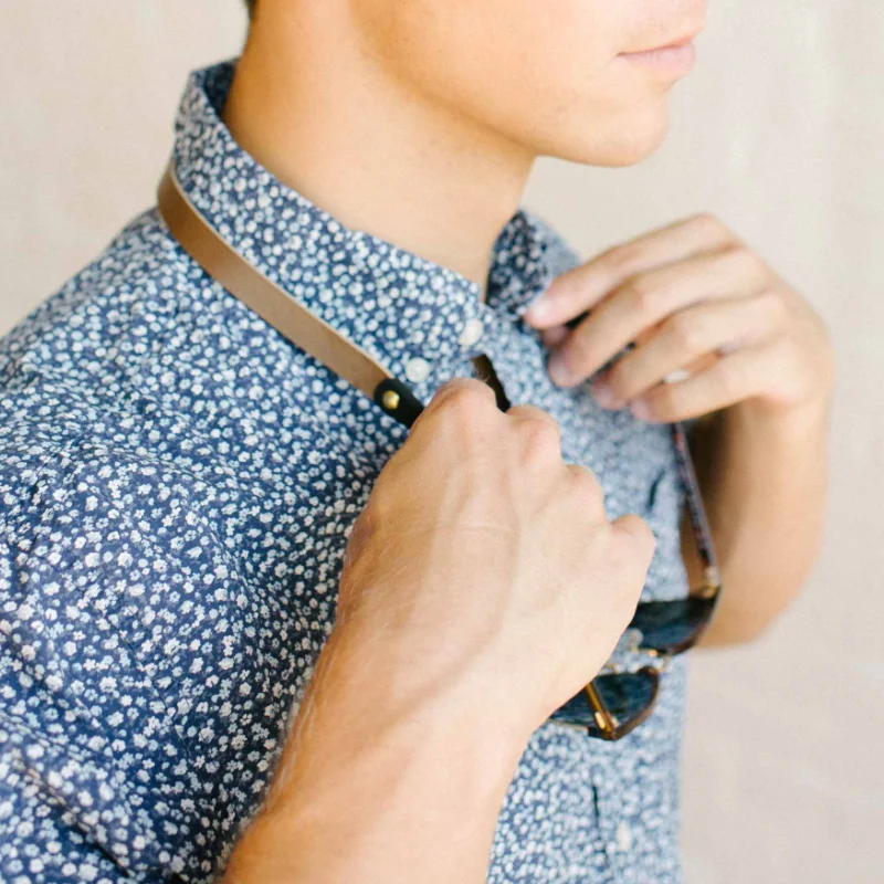 
Genuine Leather Neoprene Chain Sunglasses Eyeglass Neck Cord Strap 