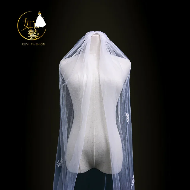 
Ivory 3M1 tier Lace Wedding Veil 