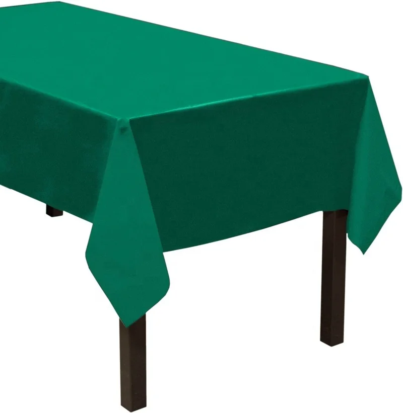 Reusable Rectangle Disposable Plastic Table Covers Fitted