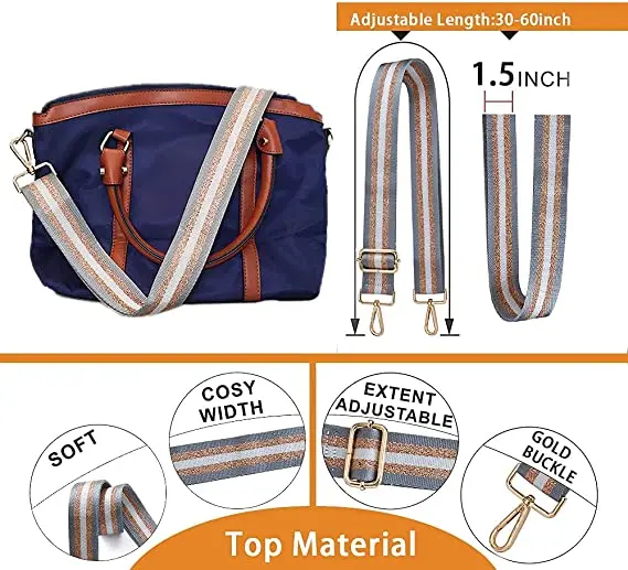 Bag straps for handbag high quality adjustable straps canvas shoulder cross body strap bag parts