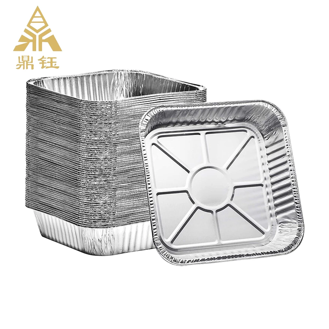 Rectangle Disposable Food Packaging Aluminium Foil Containers Tray