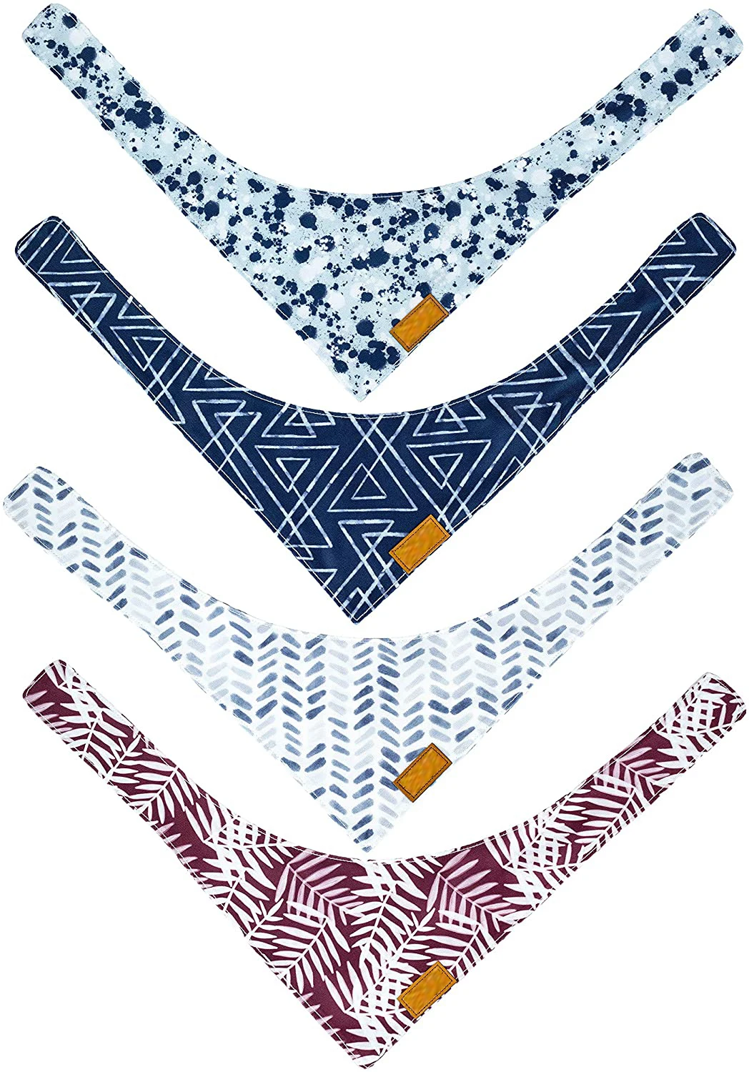 wholesale pet square triangle plain printed customized scarf custom logo dog bandana