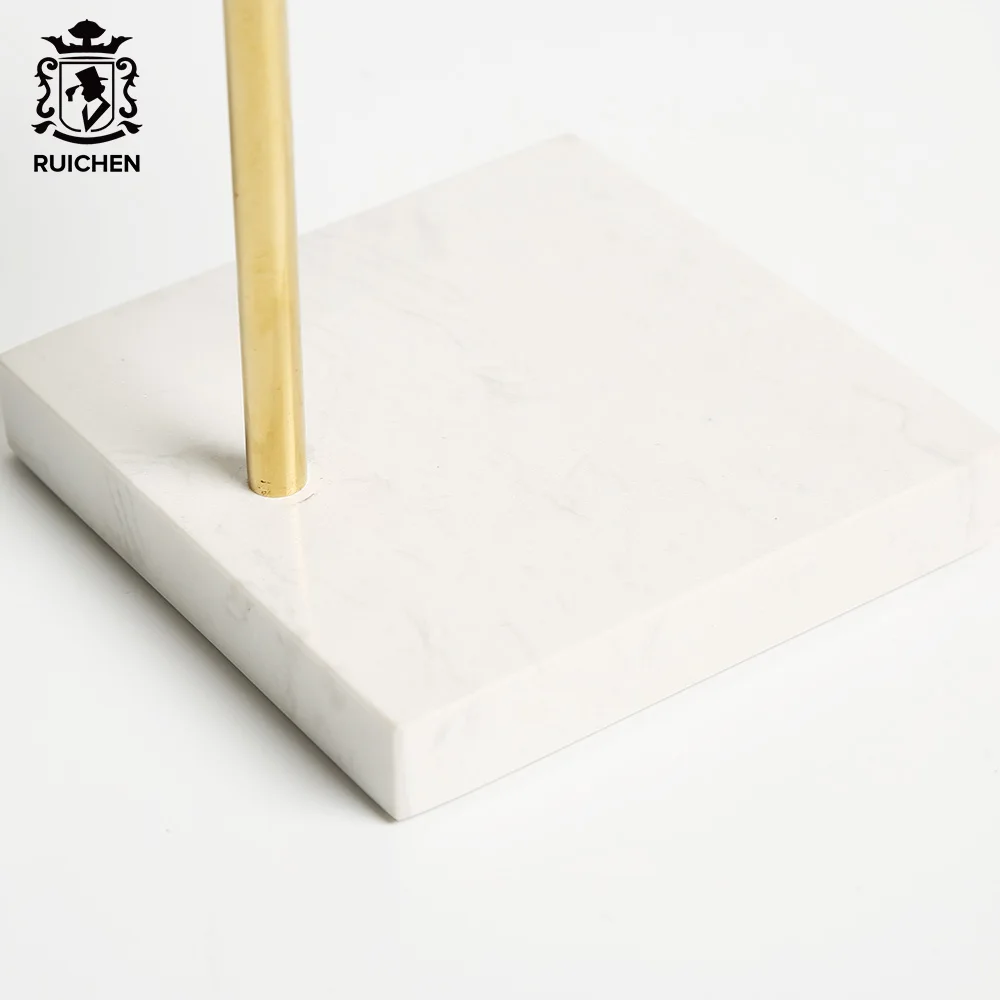 RuiChen Factory Wholesale Watch Stand PU Leather Watch Jewelry Bangle Display Stand Holder White Black Marble Base