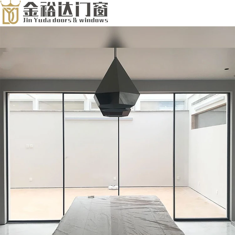 Custom panorama aluminium sliding door extremely narrow thin sitting room balcony office partition door