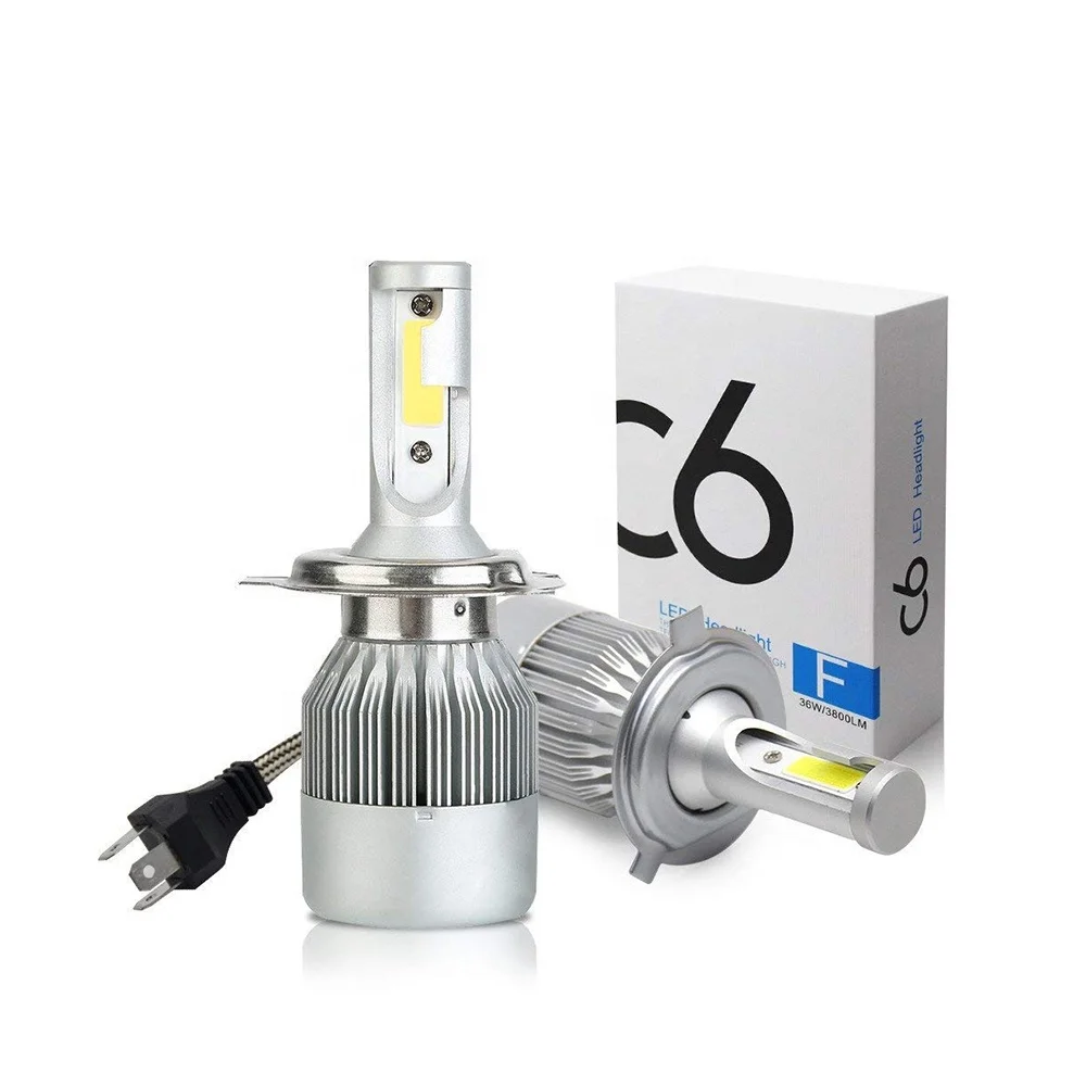 Wholesale high quality C6 S2 car LED headlights 12V 36W H4 H7 H11 auto headlights bulb