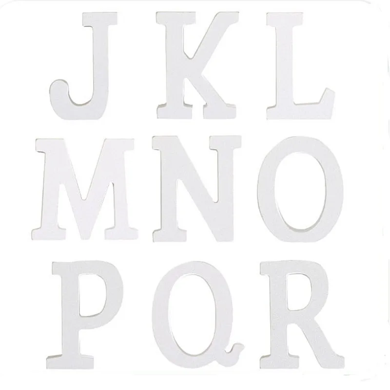 Classic White Wooden Letters Ornaments Free Combination Wooden Letters Wall Decorative Party Decorative Wooden Letters