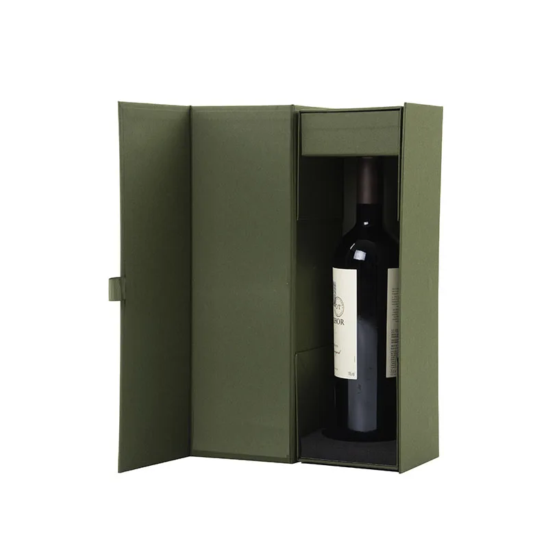 Wholesale Custom Shipping Handle Kraft Paper Box Packaging Gift wine bags for wine bottles Wine Box Packaging