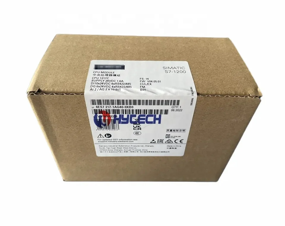 SIEMENS S7 1200 PLC Controller Good Price SIMATIC S7-1200 Compact CPU 1217C DC/DC/DC 6ES7217-1AG40-0XB0