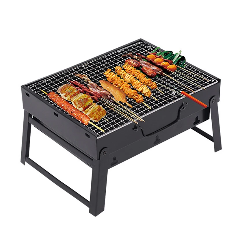 Foldable BBQ Grills Barbecue Charcoal Grill Stove Outdoor Camping Picnic Barbecue BBQ Accessories Tools Stainless Steel Folding