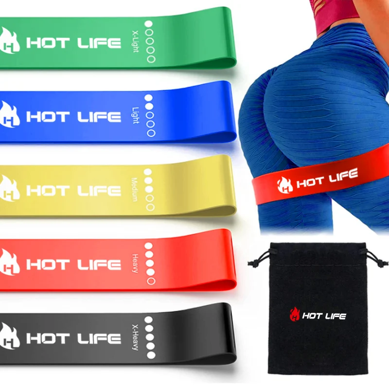 Hot Life Working Out High Quality Label Bar Training Mini Arms Toe Pattern Stretch Sets Packaging Resistance Band
