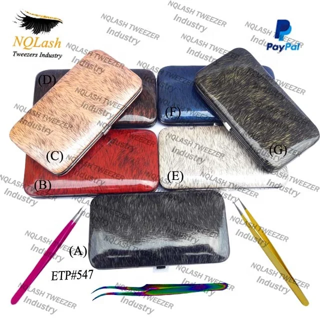 New Amazing Style Magnetic kit For Eyelash Tweezers / Beautiful Attractive Color Eyelash Extension Tweezers kit / Customer Name