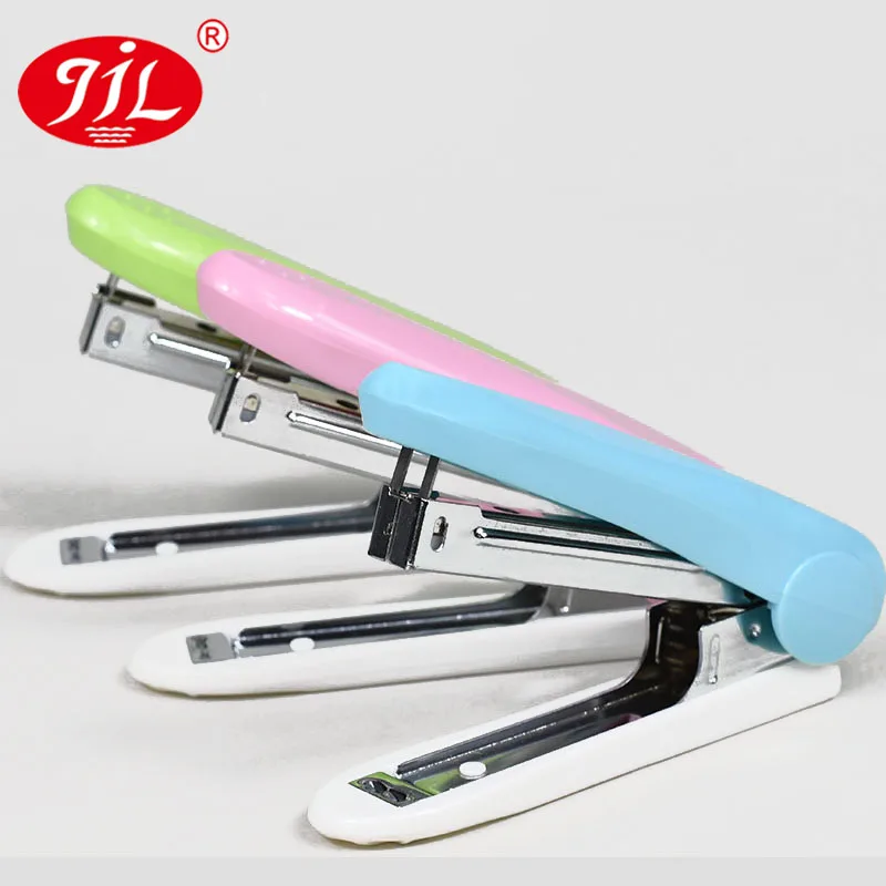 Factory direct sales  plastic Manual Booking Binding Stapler Set Supply School Office Accessories Stationery