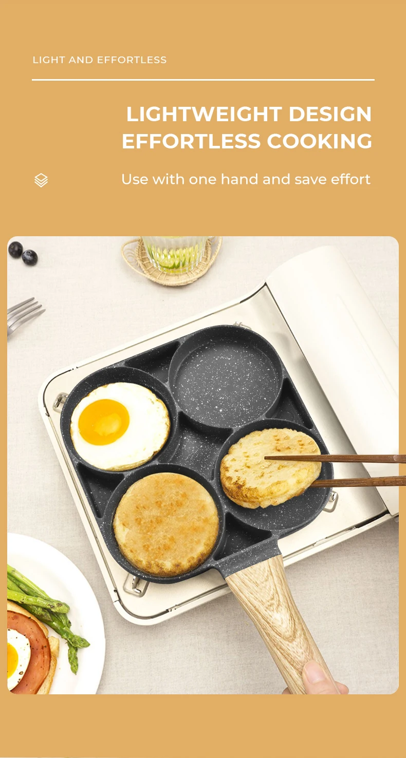 Luxury high quality home kitchenware factory custom non-stick pan die-cast mini pan breakfast pan
