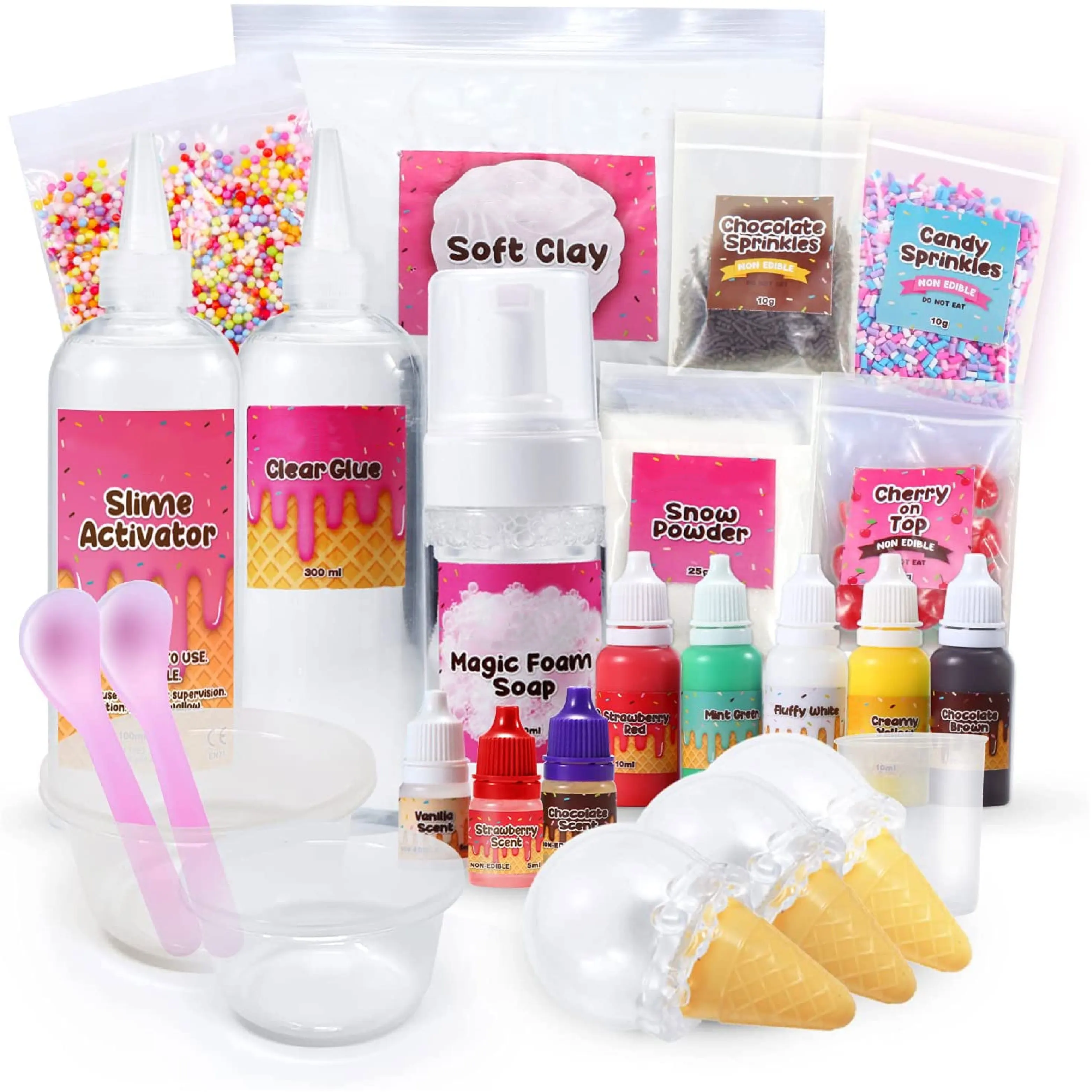 Eco-friendly Funny Kids  Ice Cream Slime Kits Interesting Kids Play Dough DIY Slime Making Kits