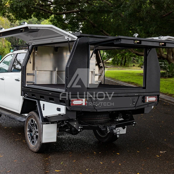 Dual/Single/Extend Cab Ute Canopy Flat Aluminum Alloy Tray Whale Tail Handle Lock Ford Nissan Mitsubishi Exterior Accessory