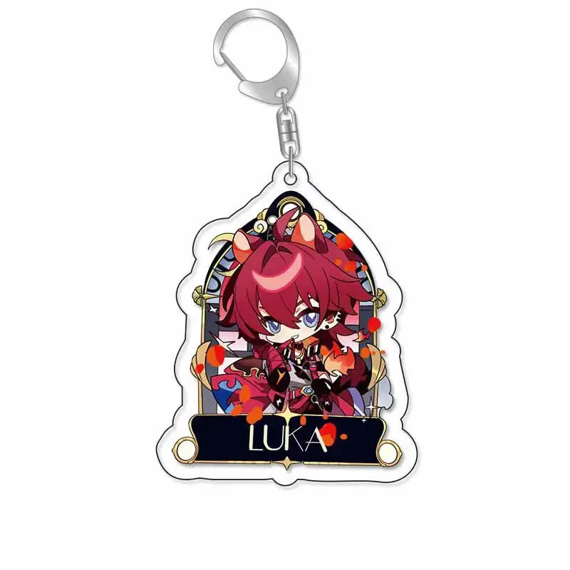 New Fashion Cartoon Game Printed Key Charm Custom Cute Anime Cartoon Custom Flash Laser Cut Acrylic Keychain