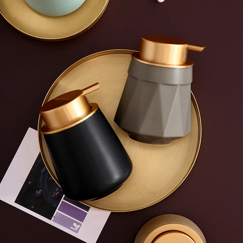 
Multicolor simplicity ceramic Bubbler bottle liquor dispenser liquid soap lotion pump bottle 