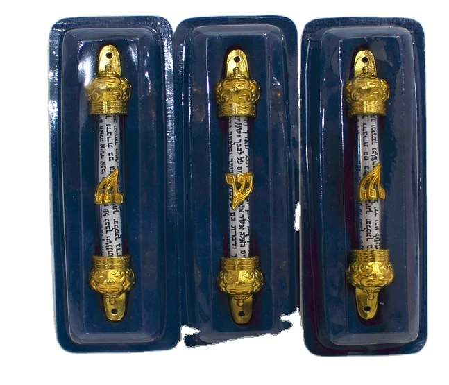 Позолоченная крышка короны 5 дюймов Mezuzah и прокрутка еврейский подарок на еврейскую