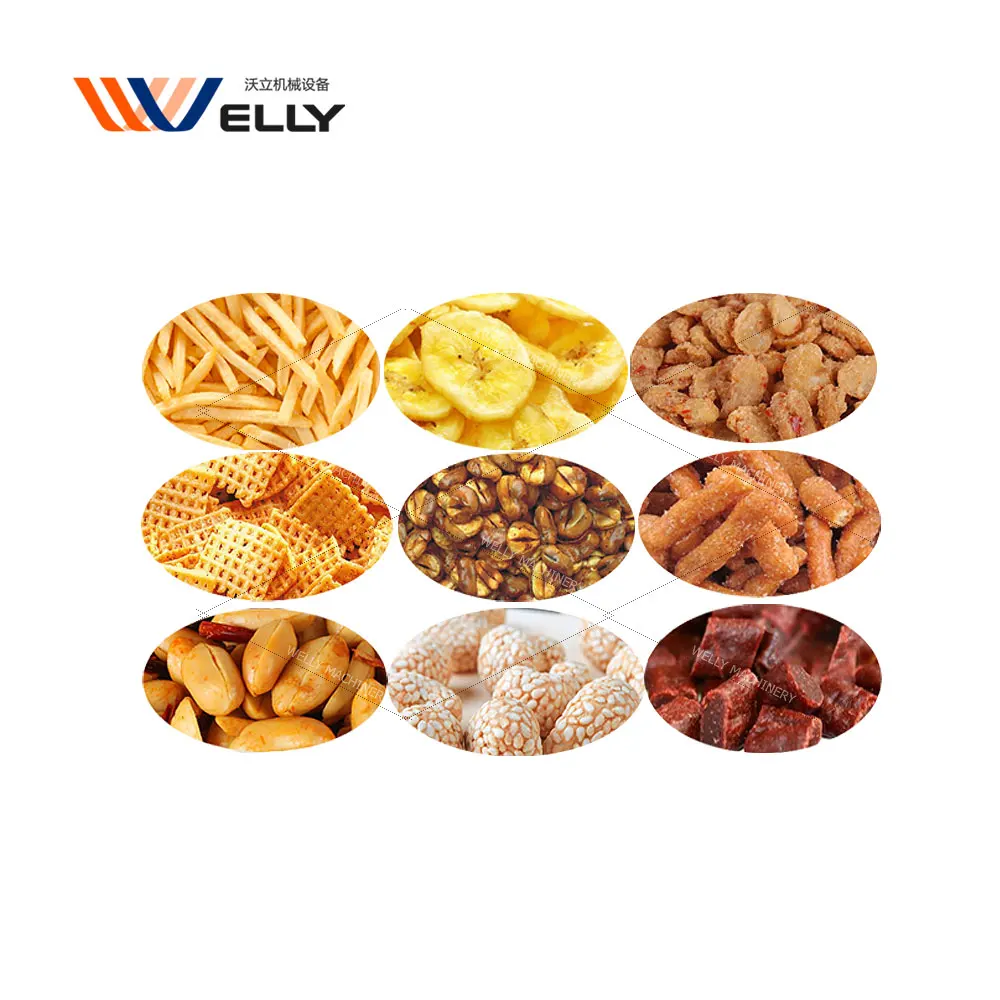 Time saving Automatic Flavor Nuts Potato Crisps Vegetable Peanut Flavoring Nut Seasoning Mixing Machine
