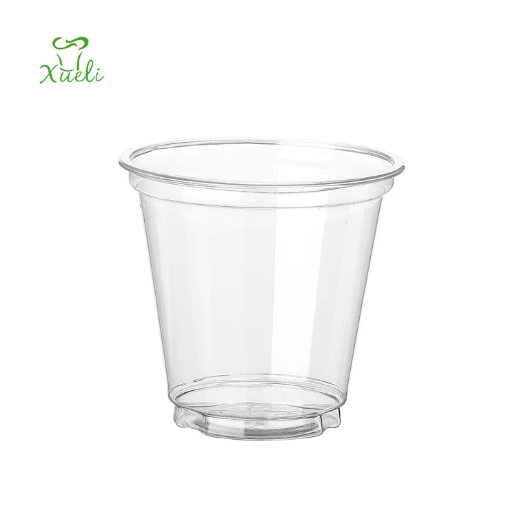 PET plastic 5oz 150ML cups wholesale for bubble tea/ juice/ fruit Food grade orange plastic cups transparent clear cups