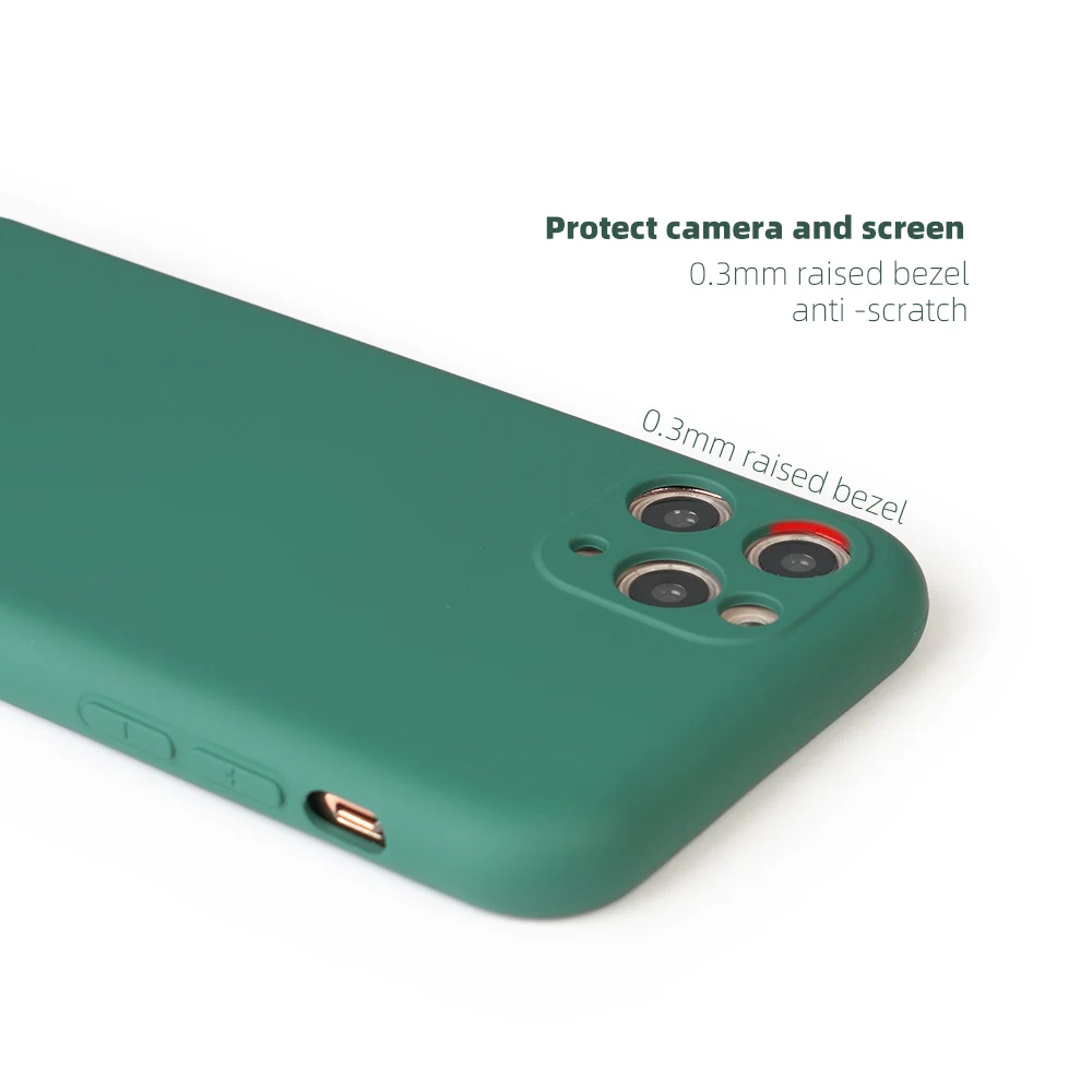 
Matte Soft TPU Silicone Shockproof Phone Cover for iPhone 11 12 Pro Max Case 