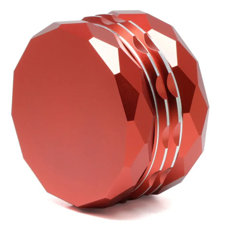 Customized logo Grinder 63mm Diamond CNC Aluminum Herb Grinder with etched logo