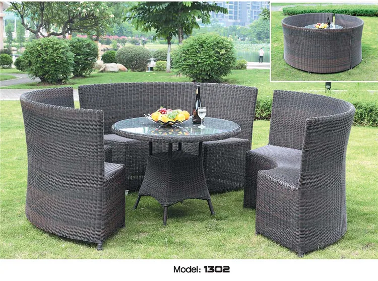 Hot Sell L Shaped Garden Sofa Set Wicker Outdoor Rattan Furniture