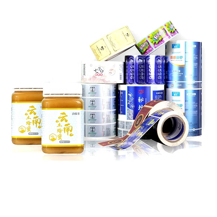 LOW MOQ Factory Price Quality Rolled Packing Stickers Label for Honey Jar Glass Bottle Sealing Sticker Label