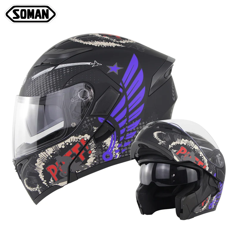 Newest Soman SM955 Flip UP Modular Motorcycle Helmets