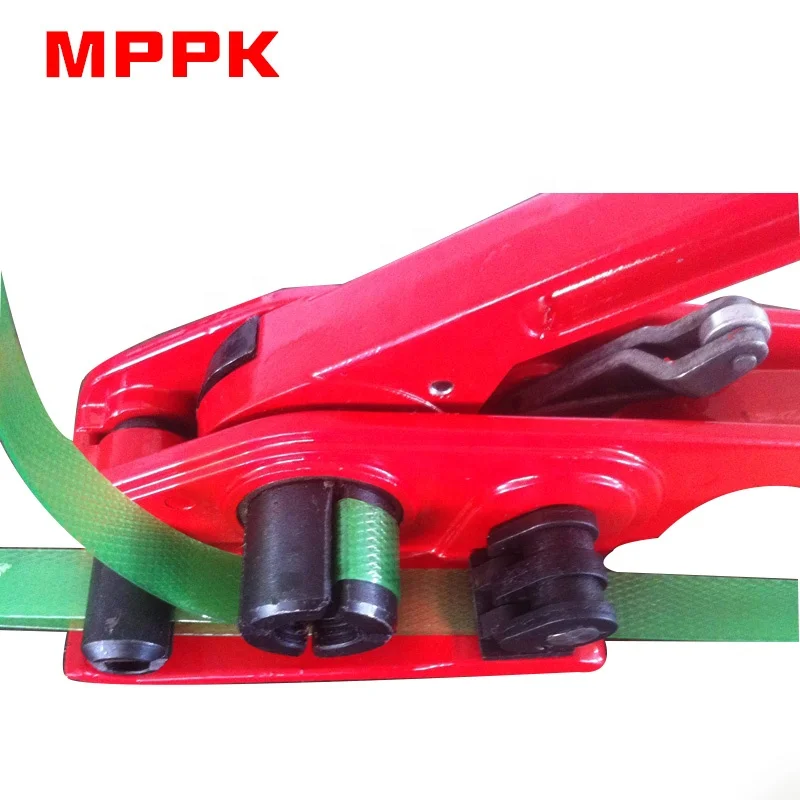 Hardware MPPK H19 Small Red Hand Manual 13 - 19mm PP PET Plastic Tensioner Strapping Tool