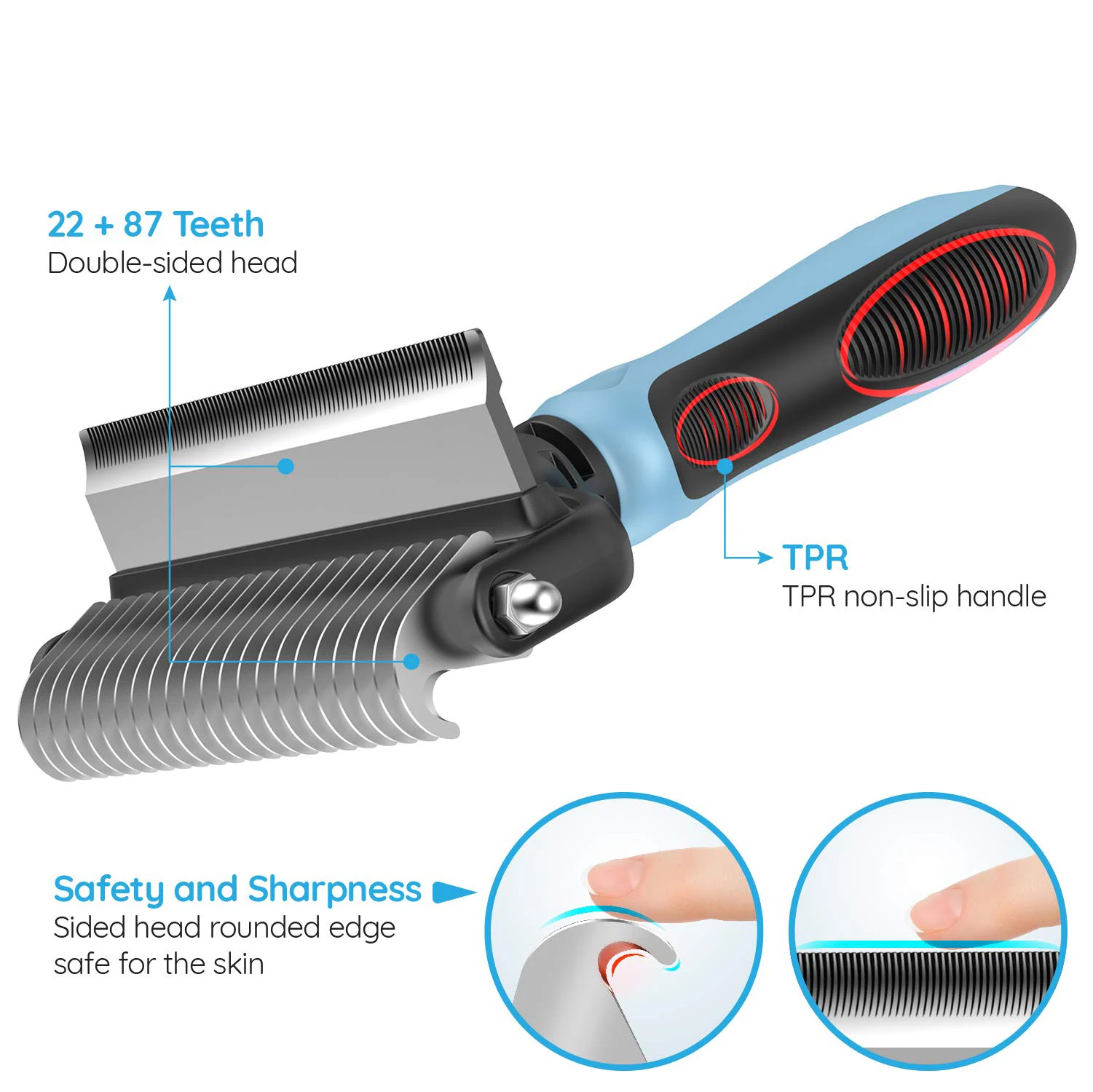 Zmaker 2 в 1 для ухода за питомцем Deshedding инструмент & Dematting подшерсток грабли маты и спутывания кошка собака удаления волос