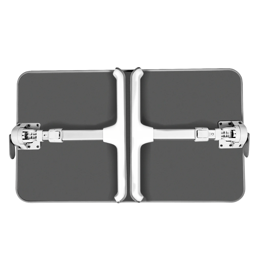 Adjustable Computer Tray Laptop Stand with Anti-slip Leather Removable Stopper Book Stand and Drawer- Grey Laptop Desk for Bed