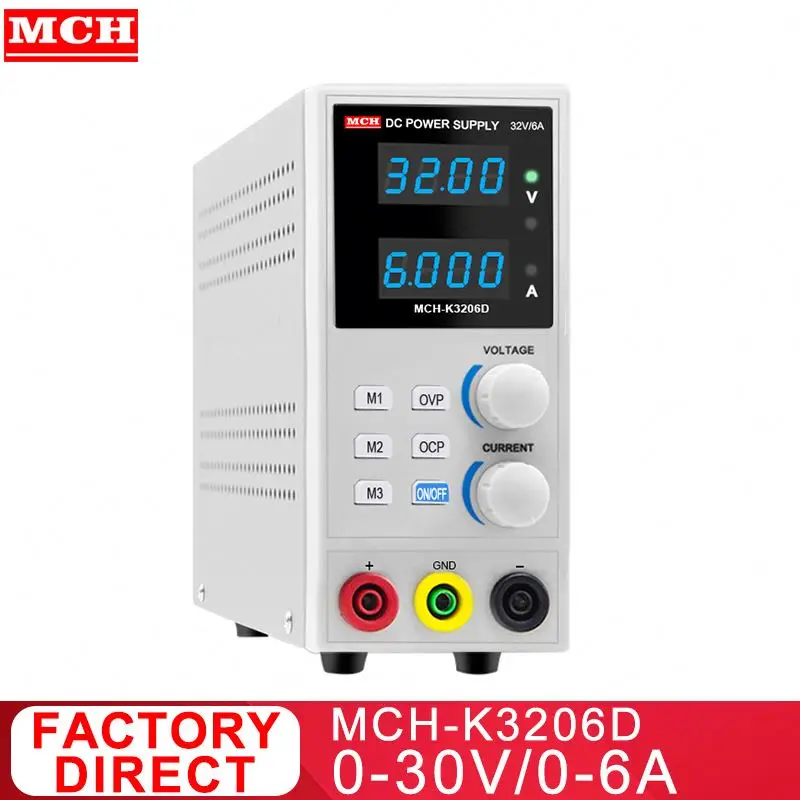 China Factory 4 Digits LED Display 32V 6A 10A Switching Tech Smart Programmable Regulated Power Supply