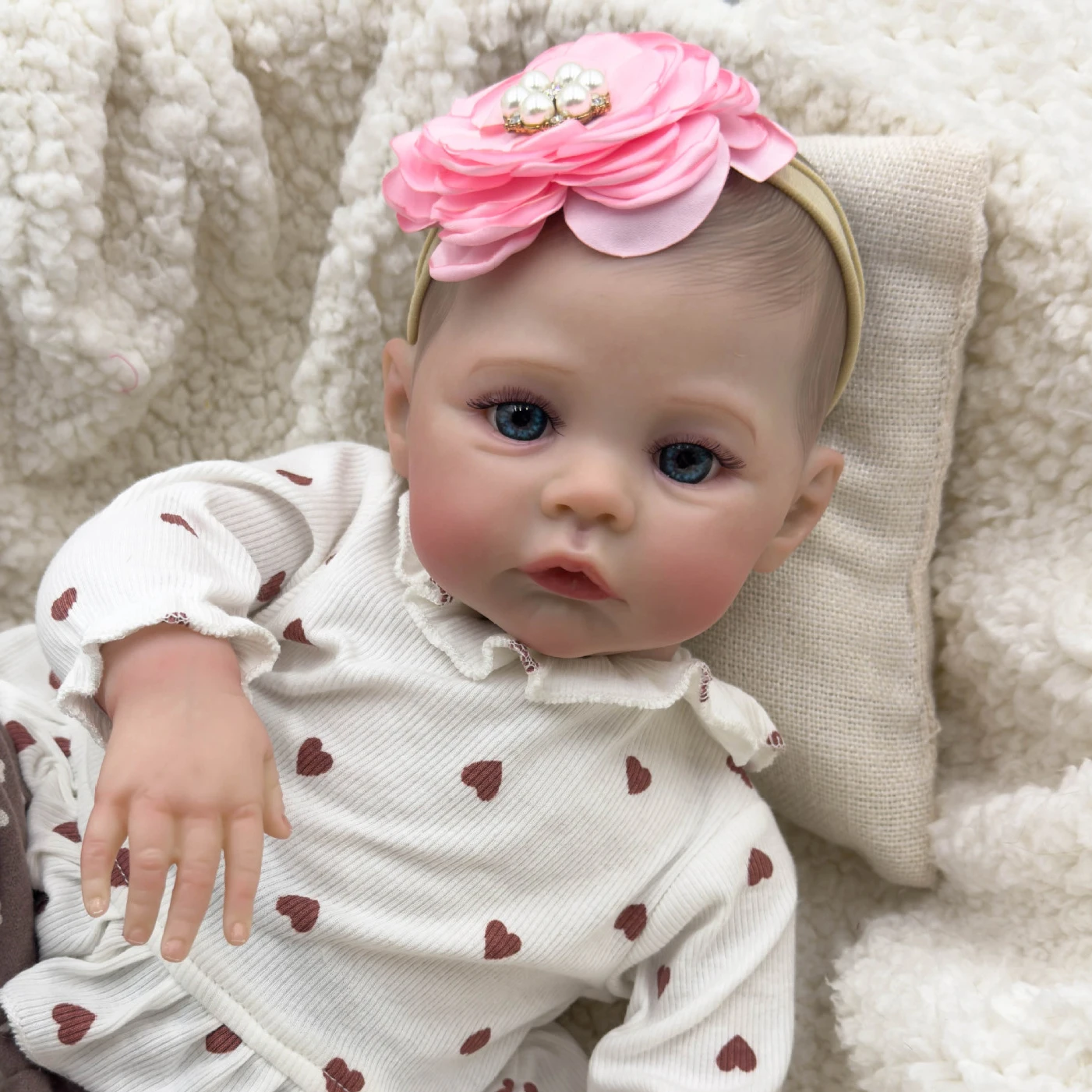 48cm simulated baby rebirth doll 3D skin exquisite painting soft silicone vinyl cloth body reborn dolls for gift