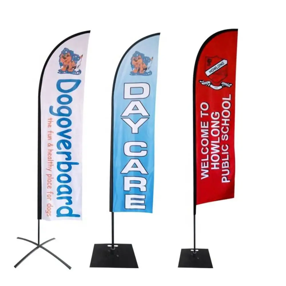 Water-filled beach flag Supplier Customized Double Sided Beach Flag with Commerce Company